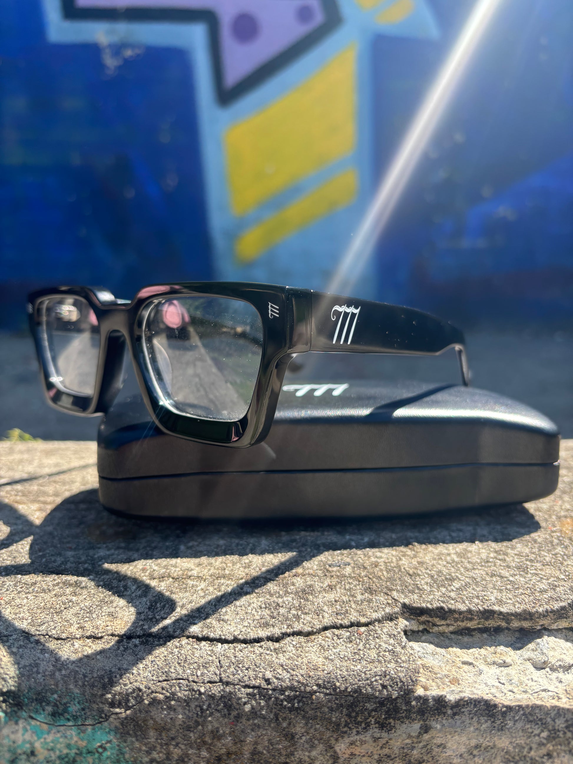 Acetate Black Y2K 777 Frames