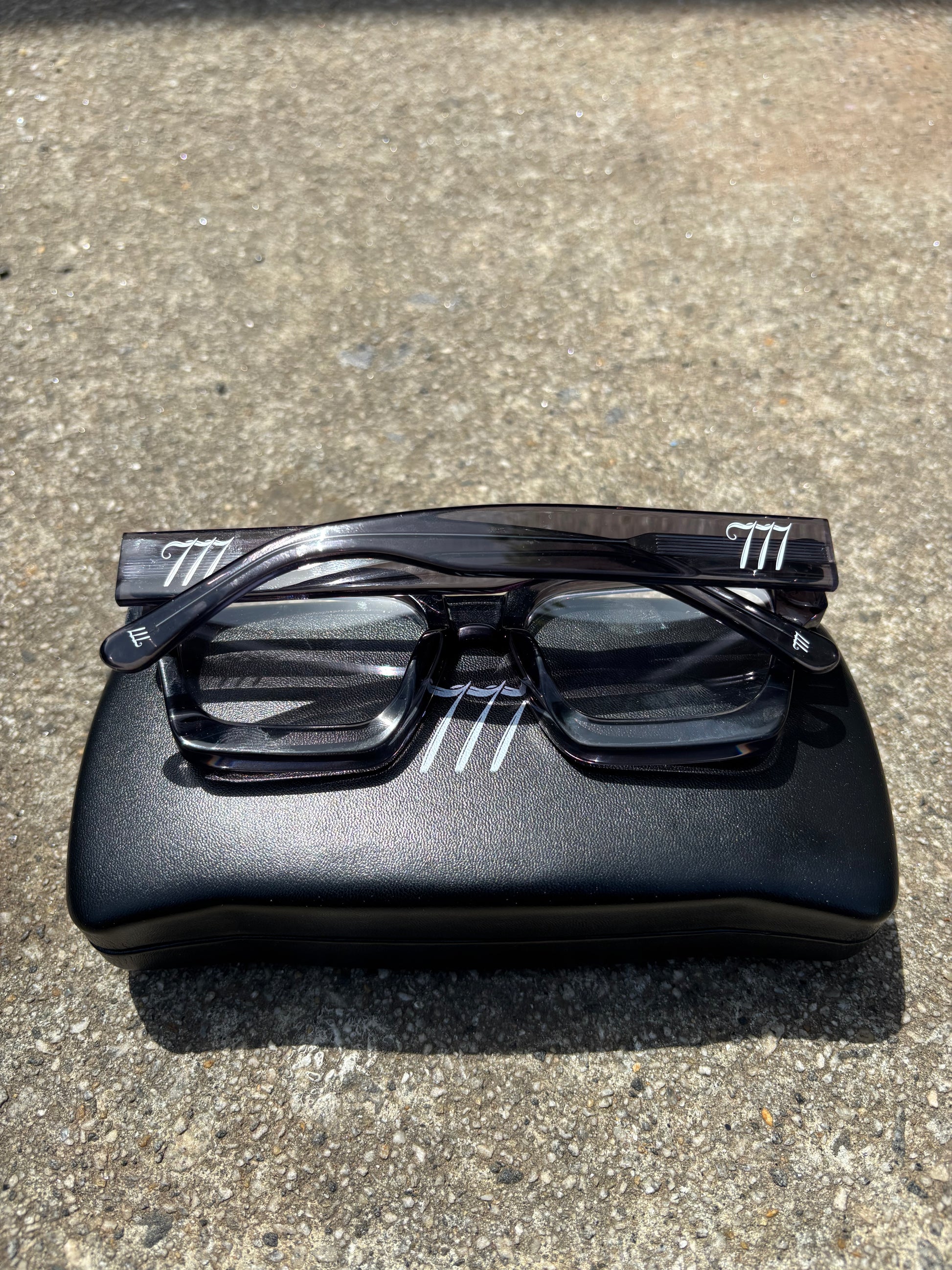 Acetate Clear Grey Y2K 777 Frames