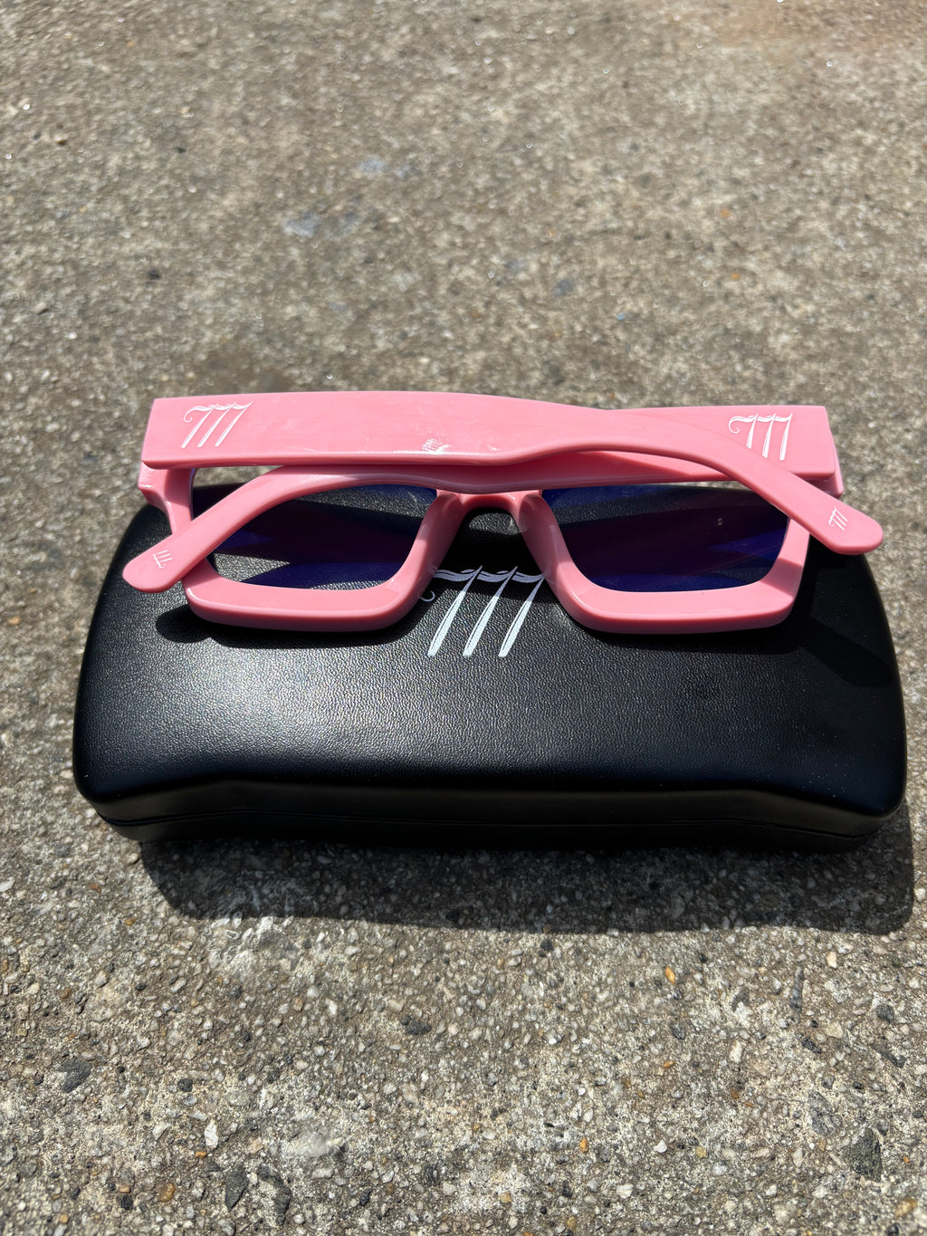 Pink Blue Light Y2K 777 Frames