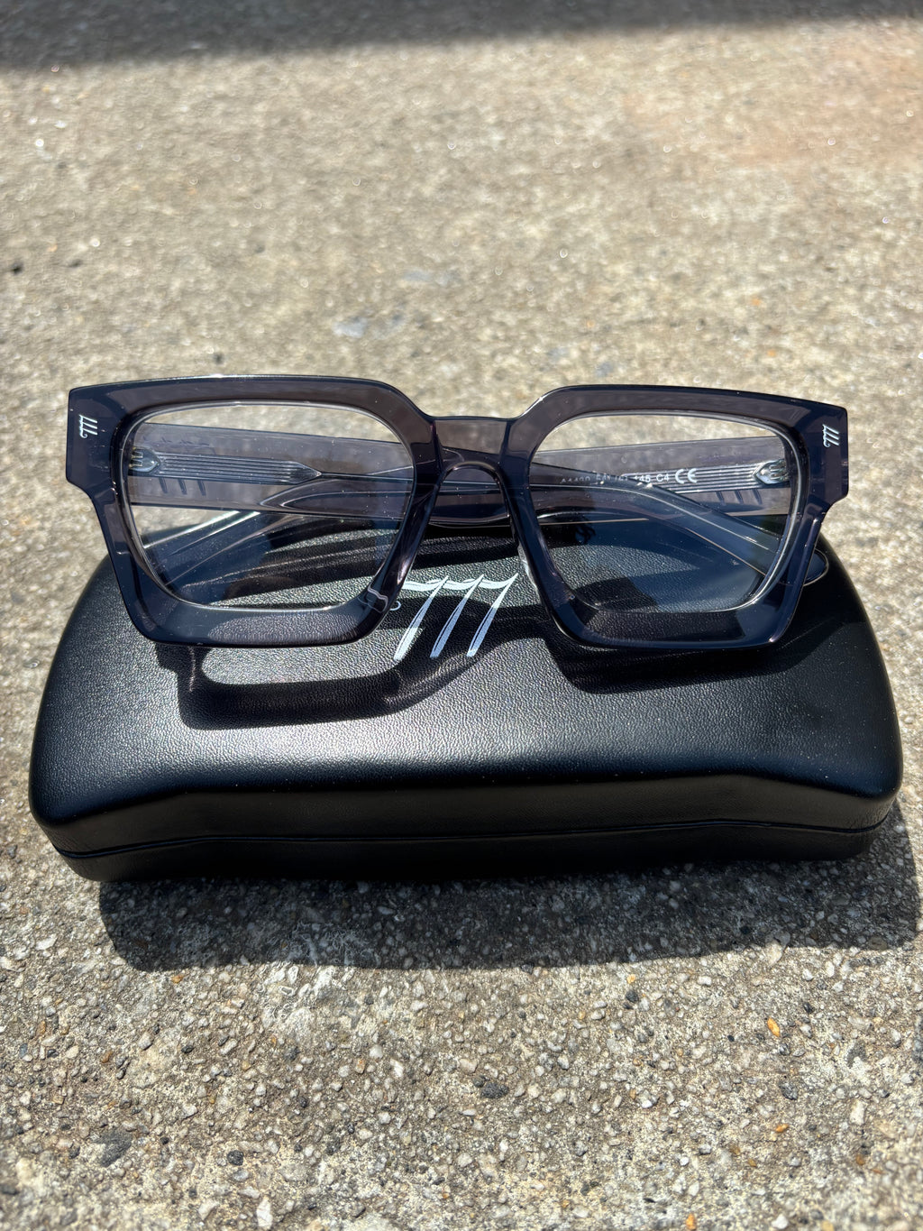 Acetate Clear Grey Y2K 777 Frames