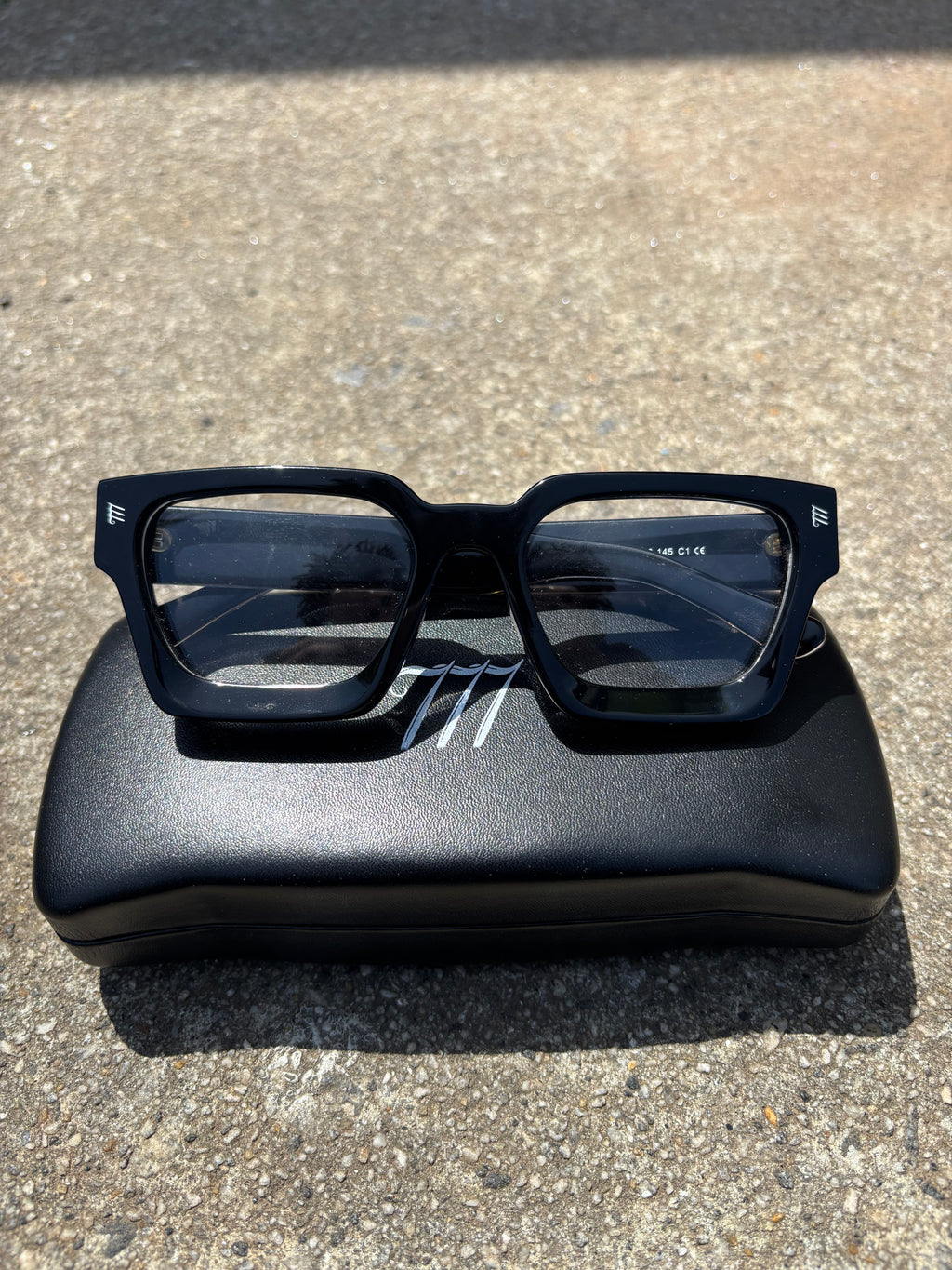 Acetate Black Y2K 777 Frames