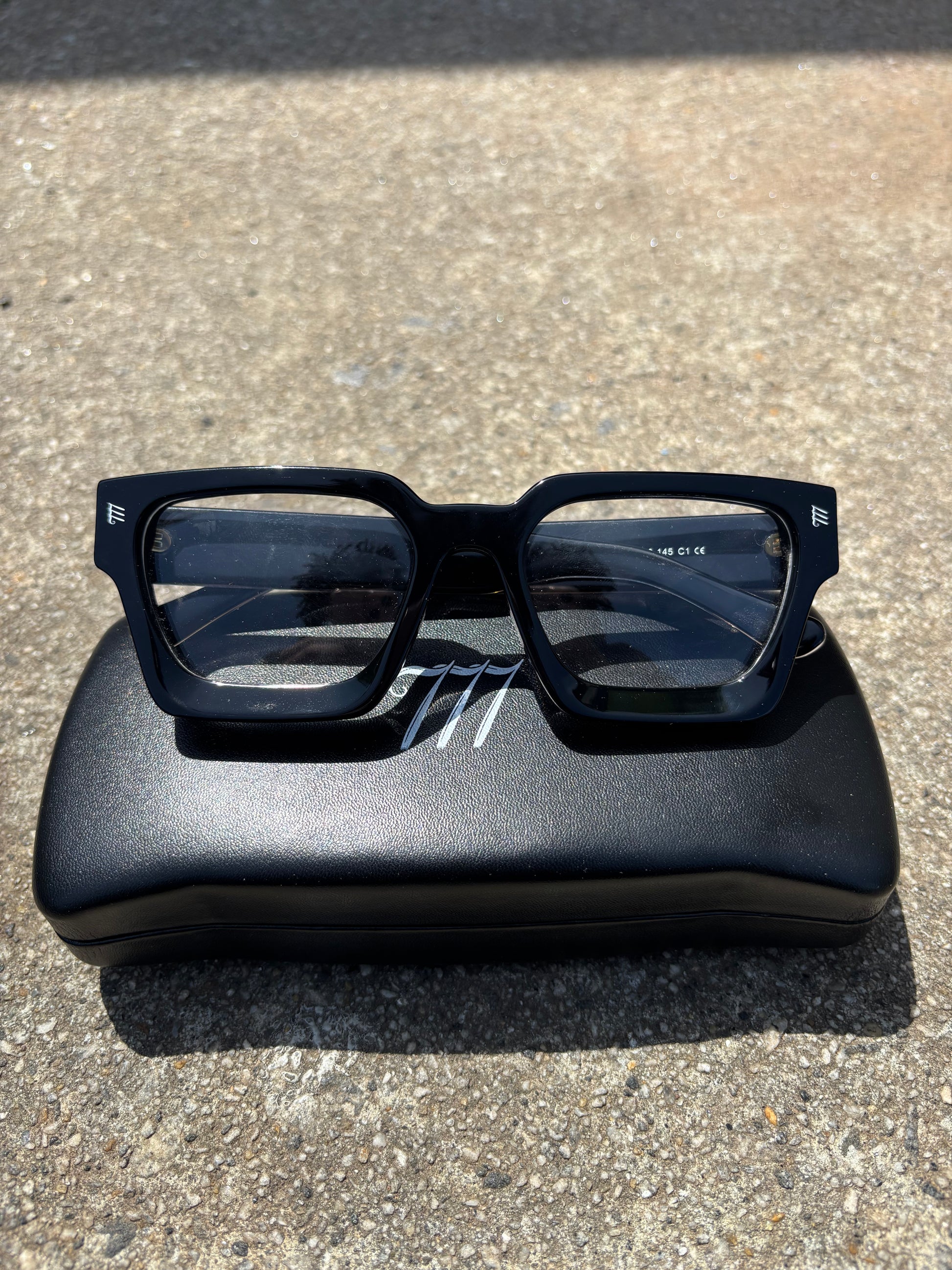 Acetate Black Y2K 777 Frames