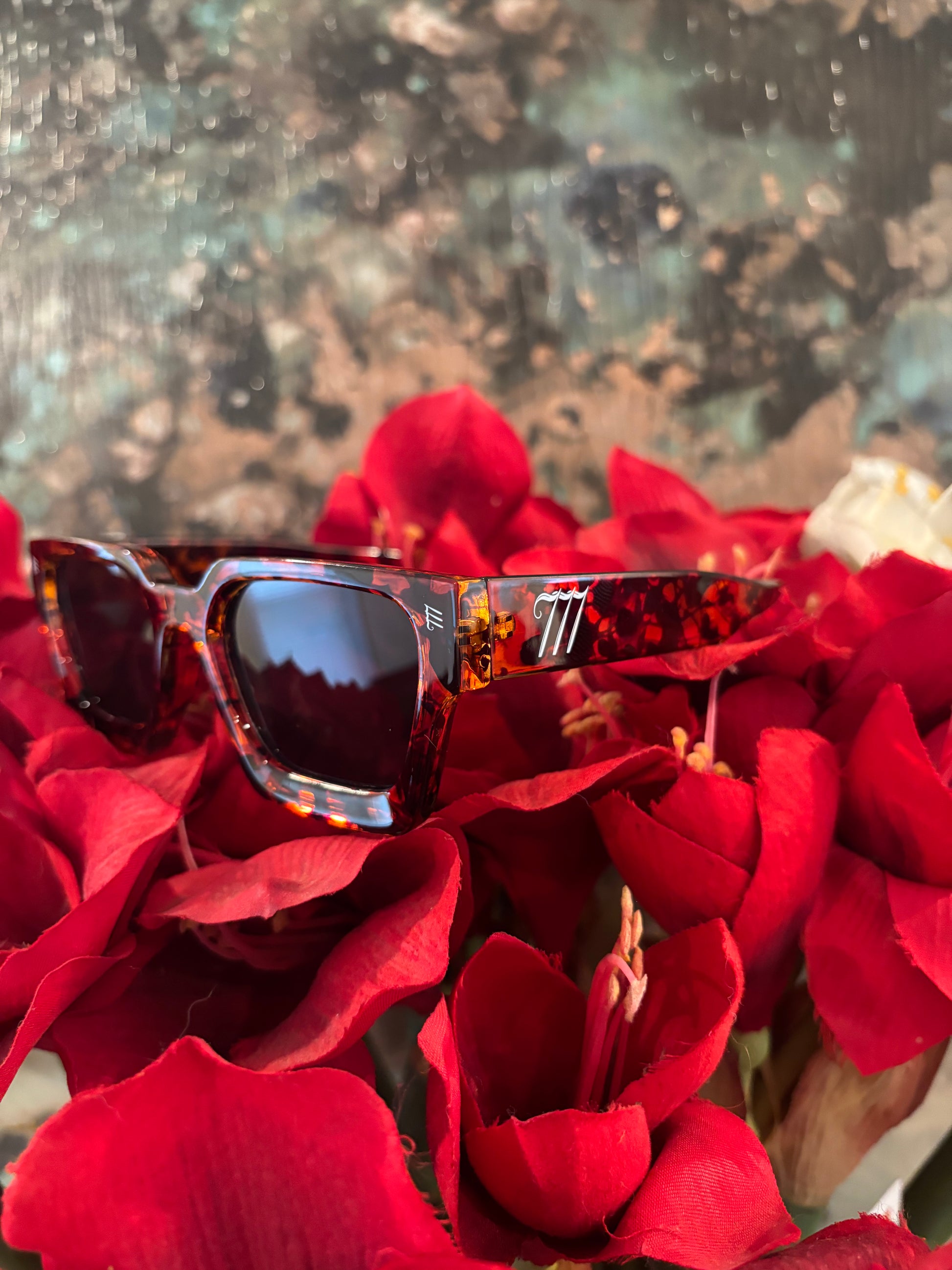 Fire Red Print Y2K 777 Shades