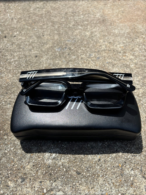 Acetate Black Y2K 777 Frames