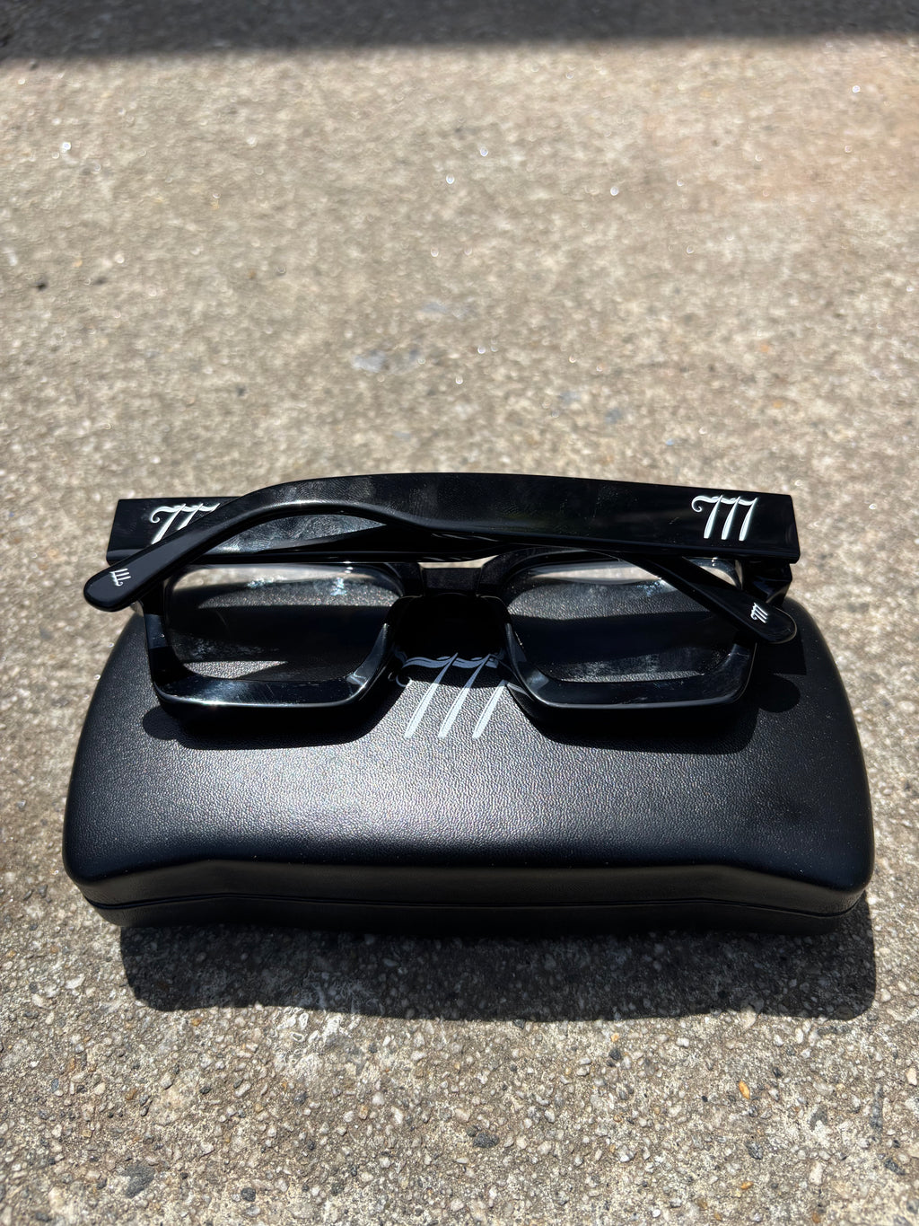 Acetate Black Y2K 777 Frames