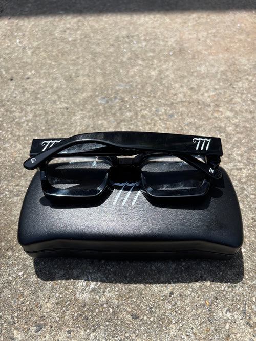Acetate Black Y2K 777 Frames