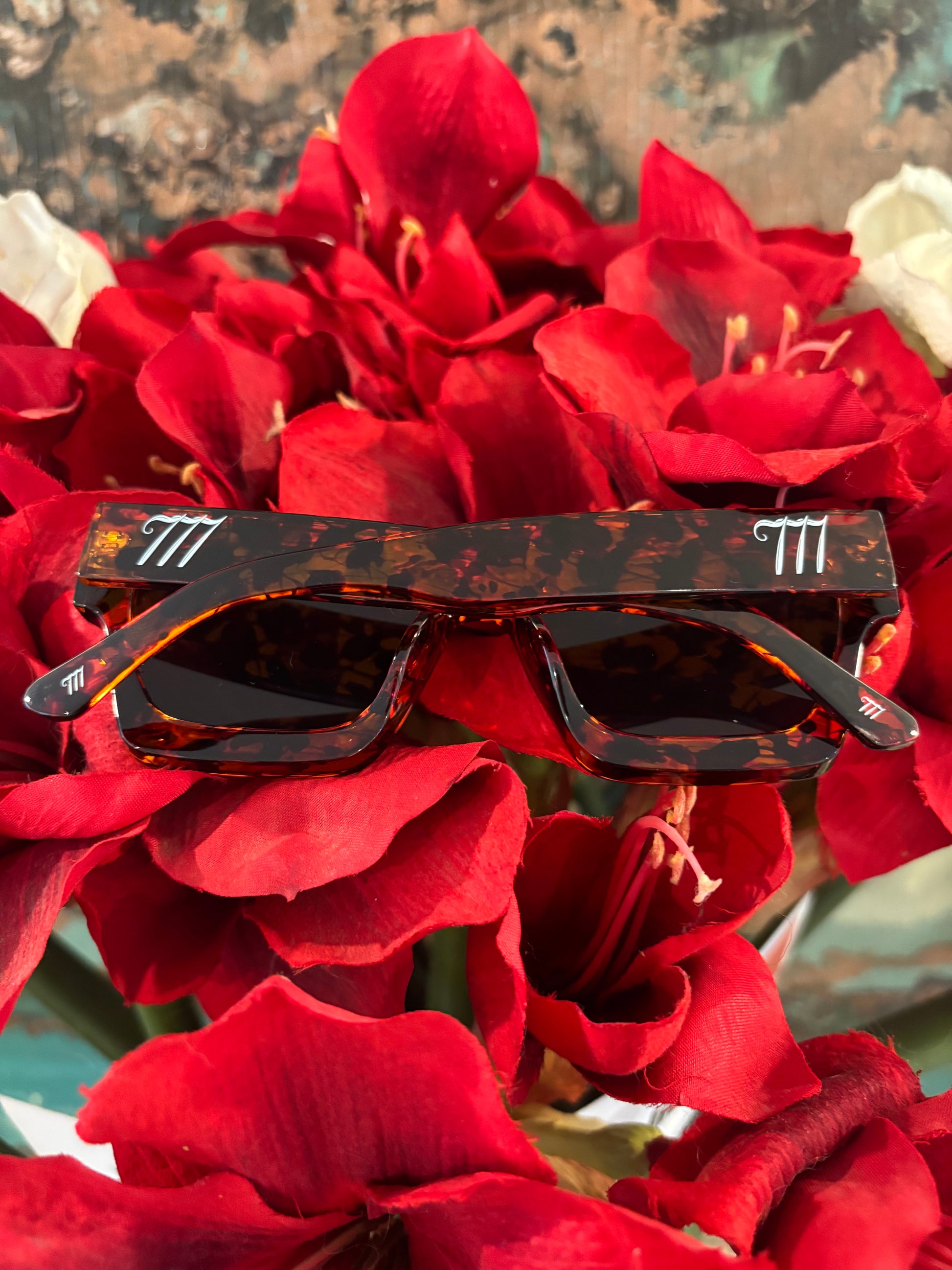 Fire Red Print Y2K 777 Shades