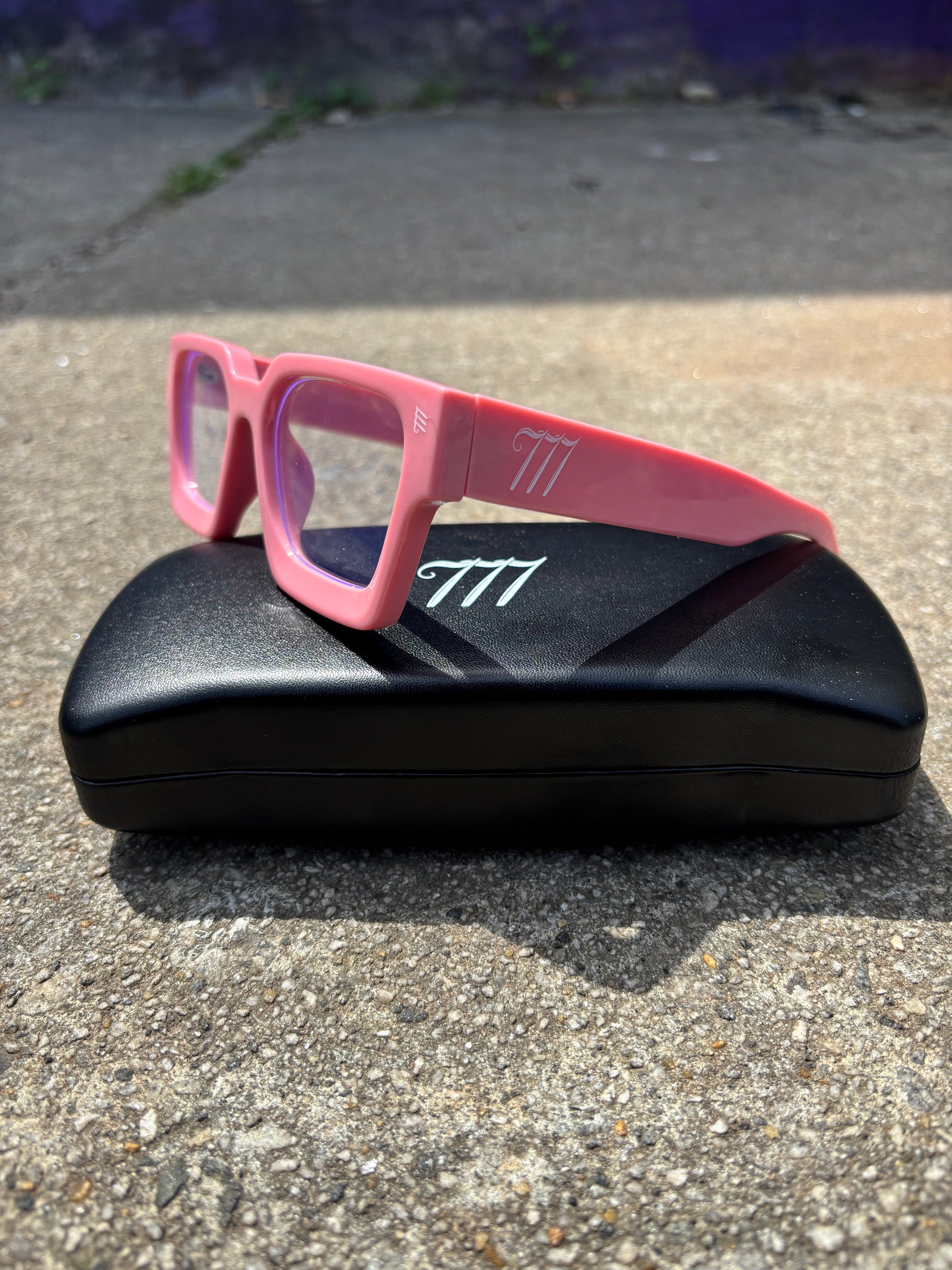 Pink Blue Light Y2K 777 Frames