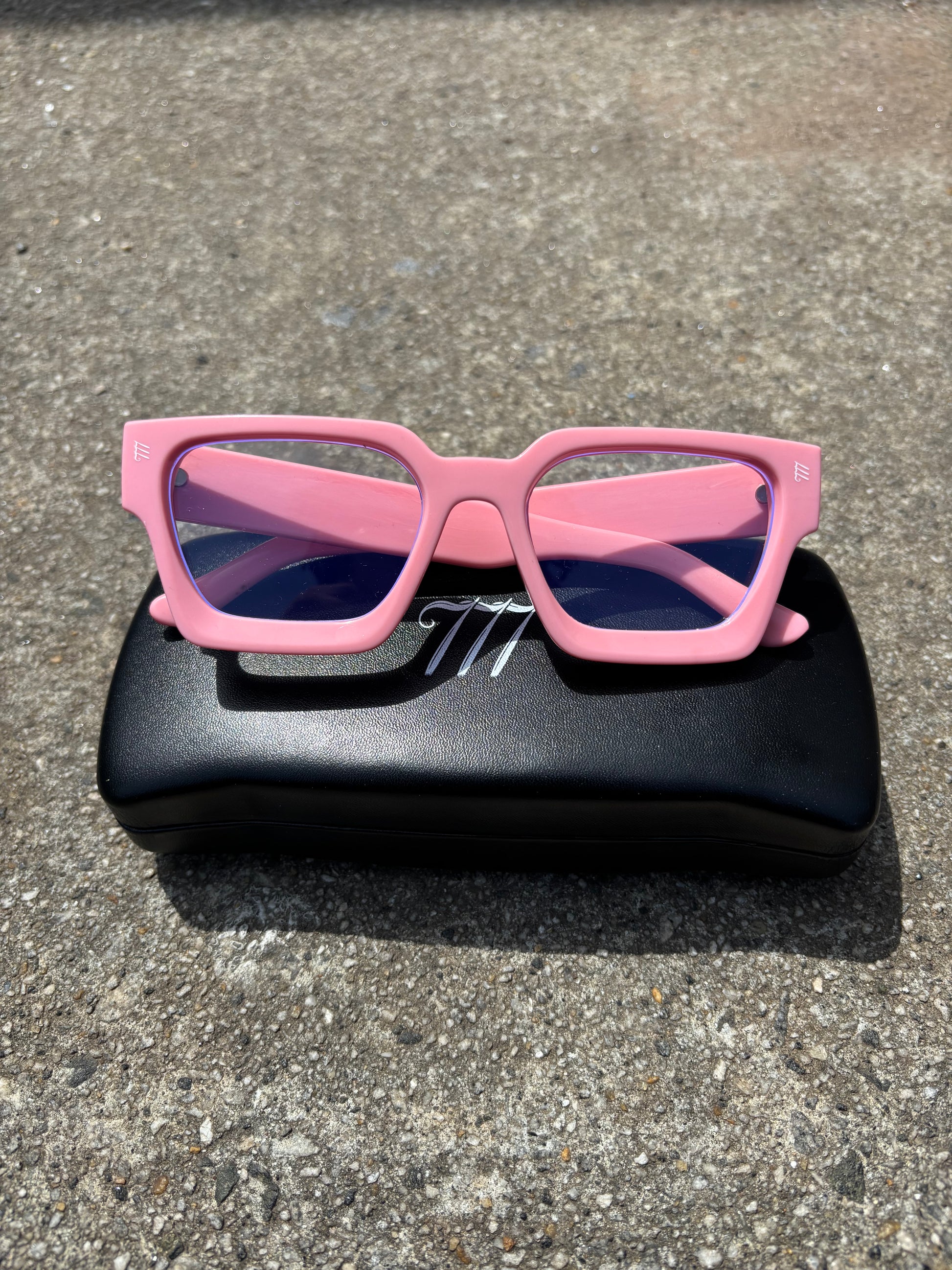 Pink Blue Light Y2K 777 Frames