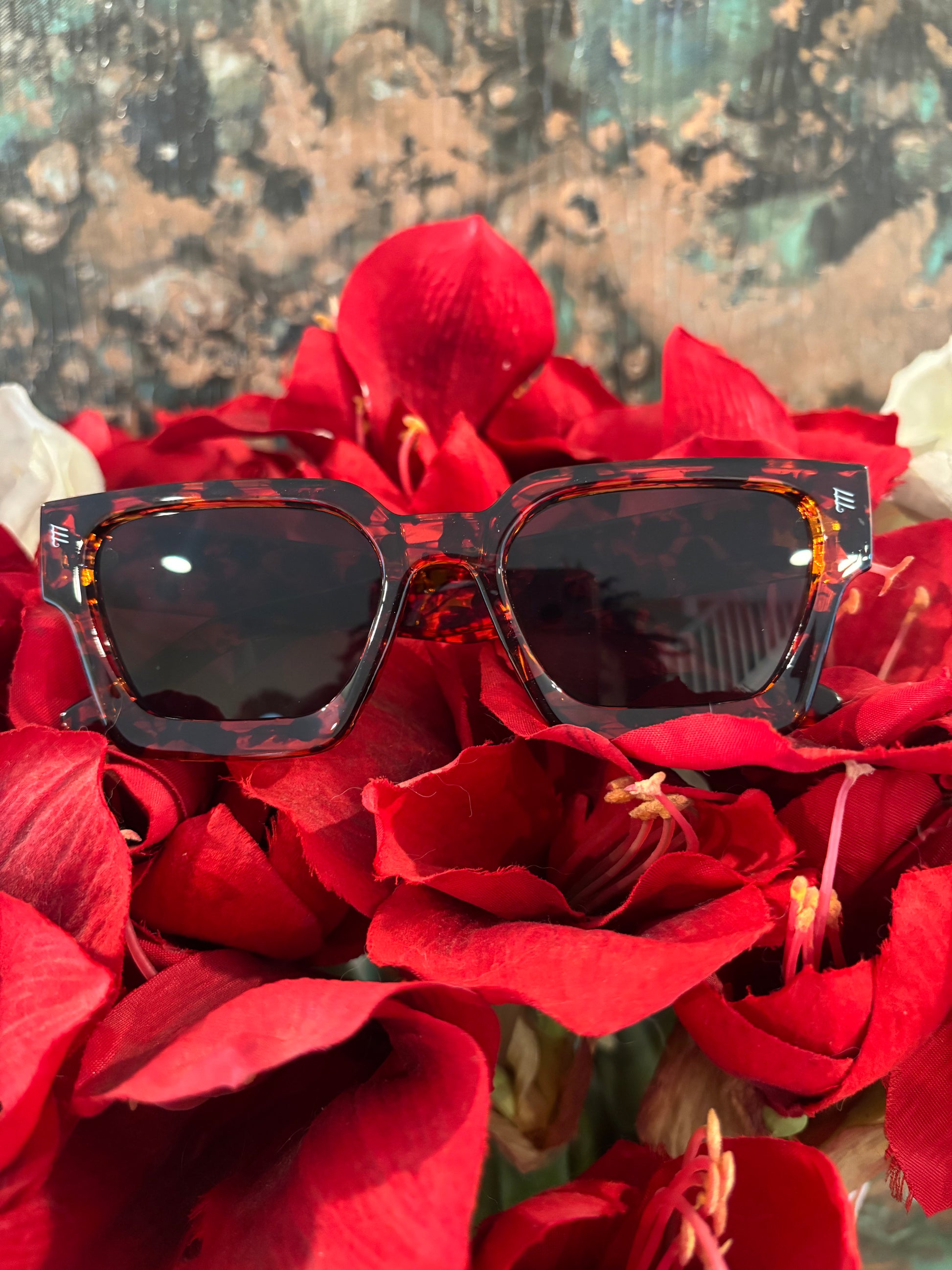 Fire Red Print Y2K 777 Shades